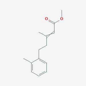 molecular formula C14H18O2 B14205316 Methyl 3-methyl-5-(2-methylphenyl)pent-2-enoate CAS No. 832712-92-2