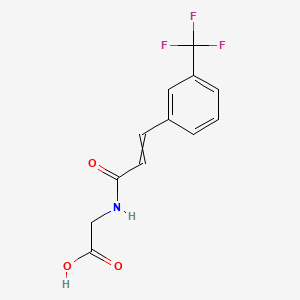 molecular formula C12H10F3NO3 B14205361 Glycine, N-[1-oxo-3-[3-(trifluoromethyl)phenyl]-2-propenyl]- CAS No. 848608-67-3