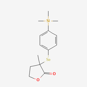 molecular formula C14H20O2SeSi B14205384 2(3H)-Furanone, dihydro-3-methyl-3-[[4-(trimethylsilyl)phenyl]seleno]- CAS No. 850185-98-7