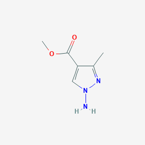 molecular formula C6H9N3O2 B142054 methyl 1-amino-3-methyl-1H-pyrazole-4-carboxylate CAS No. 150017-50-8