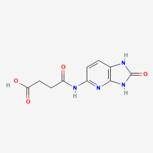 molecular formula C10H10N4O4 B1420546 3-({2-oxo-1H,2H,3H-imidazo[4,5-b]pyridin-5-yl}carbamoyl)propanoic acid CAS No. 1110717-63-9