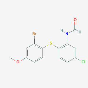 molecular formula C14H11BrClNO2S B14205467 N-{2-[(2-Bromo-4-methoxyphenyl)sulfanyl]-5-chlorophenyl}formamide CAS No. 823802-36-4