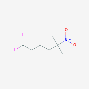 molecular formula C7H13I2NO2 B14205469 Hexane, 1,1-diiodo-5-methyl-5-nitro- CAS No. 823180-31-0