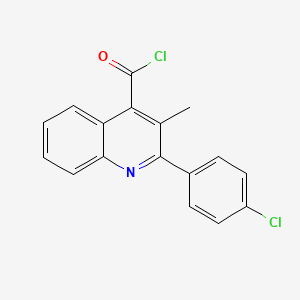 molecular formula C17H11Cl2NO B1420547 2-(4-氯苯基)-3-甲基喹啉-4-甲酰氯 CAS No. 1160264-95-8