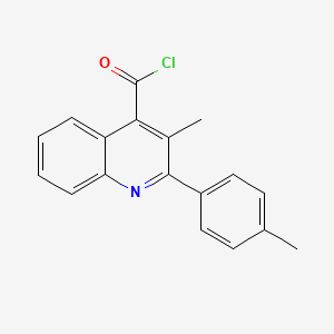 molecular formula C18H14ClNO B1420548 3-Methyl-2-(4-methylphenyl)quinoline-4-carbonyl chloride CAS No. 1160264-93-6