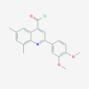 B1420550 2-(3,4-Dimethoxyphenyl)-6,8-dimethylquinoline-4-carbonyl chloride CAS No. 1160262-85-0