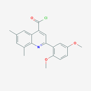 molecular formula C20H18ClNO3 B1420551 2-(2,5-Dimethoxyphenyl)-6,8-dimethylquinoline-4-carbonyl chloride CAS No. 1160262-86-1