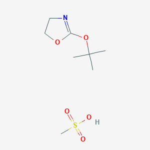 molecular formula C8H17NO5S B14205510 Methanesulfonic acid;2-[(2-methylpropan-2-yl)oxy]-4,5-dihydro-1,3-oxazole CAS No. 828272-25-9