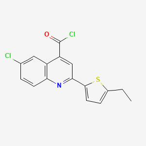 molecular formula C16H11Cl2NOS B1420552 6-Chloro-2-(5-ethyl-2-thienyl)quinoline-4-carbonyl chloride CAS No. 1160263-09-1