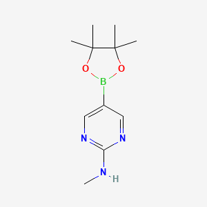 molecular formula C11H18BN3O2 B1420554 N-Methyl-5-(4,4,5,5-tetramethyl-1,3,2-dioxaborolan-2-yl)pyrimidin-2-amine CAS No. 904326-88-1