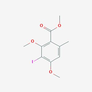 molecular formula C11H13IO4 B14205548 Methyl 3-iodo-2,4-dimethoxy-6-methylbenzoate CAS No. 823789-50-0