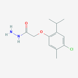 molecular formula C12H17ClN2O2 B1420555 2-[4-Chloro-5-methyl-2-(propan-2-yl)phenoxy]acetohydrazide CAS No. 331761-39-8