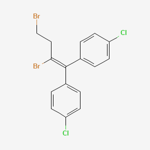 molecular formula C16H12Br2Cl2 B14205553 Benzene, 1,1'-(2,4-dibromo-1-butenylidene)bis[4-chloro- CAS No. 832732-43-1