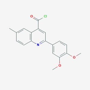 molecular formula C19H16ClNO3 B1420558 2-(3,4-Dimethoxyphenyl)-6-methylquinoline-4-carbonyl chloride CAS No. 1160253-77-9
