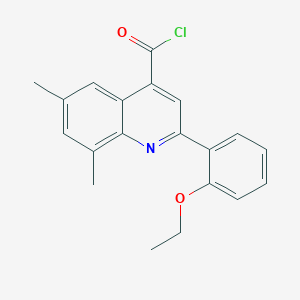molecular formula C20H18ClNO2 B1420559 2-(2-Ethoxyphenyl)-6,8-dimethylquinoline-4-carbonyl chloride CAS No. 1160262-89-4