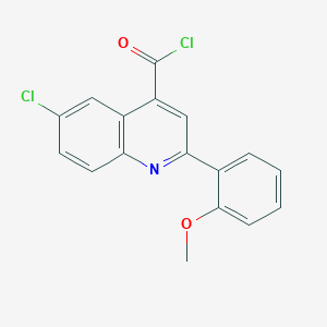 molecular formula C17H11Cl2NO2 B1420560 6-Chloro-2-(2-methoxyphenyl)quinoline-4-carbonyl chloride CAS No. 1160263-29-5