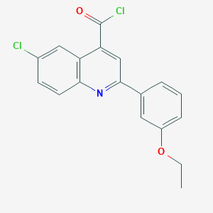 molecular formula C18H13Cl2NO2 B1420561 6-Chloro-2-(3-ethoxyphenyl)quinoline-4-carbonyl chloride CAS No. 1160263-34-2