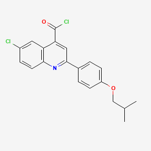 molecular formula C20H17Cl2NO2 B1420562 6-Chloro-2-(4-isobutoxyphenyl)quinoline-4-carbonyl chloride CAS No. 1160263-41-1
