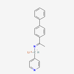 molecular formula C20H17LiN2 B14205643 Lithium {(E)-[1-([1,1'-biphenyl]-4-yl)ethylidene]amino}(pyridin-4-yl)methanide CAS No. 830326-17-5