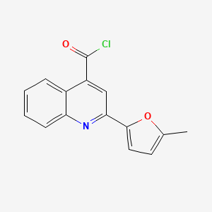 molecular formula C15H10ClNO2 B1420566 2-(5-Methyl-2-furyl)quinoline-4-carbonyl chloride CAS No. 1160264-92-5