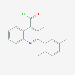 molecular formula C19H16ClNO B1420567 2-(2,5-Dimethylphenyl)-3-methylquinoline-4-carbonyl chloride CAS No. 1160264-98-1