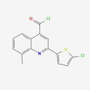 molecular formula C15H9Cl2NOS B1420569 2-(5-Chloro-2-thienyl)-8-methylquinoline-4-carbonyl chloride CAS No. 1160254-07-8
