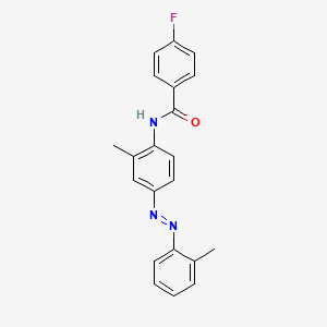 molecular formula C21H18FN3O B14205731 Benzamide, 4-fluoro-N-[2-methyl-4-[(2-methylphenyl)azo]phenyl]- CAS No. 853330-35-5