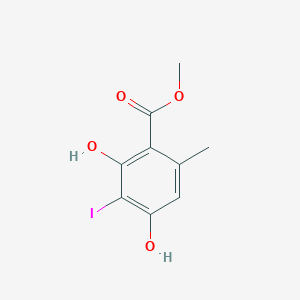 molecular formula C9H9IO4 B14205733 Methyl 2,4-dihydroxy-3-iodo-6-methylbenzoate CAS No. 823789-51-1