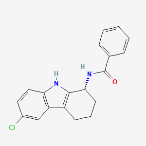 molecular formula C19H17ClN2O B14205756 N-[(1R)-6-chloro-2,3,4,9-tetrahydro-1H-carbazol-1-yl]benzamide CAS No. 827590-79-4