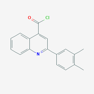 molecular formula C18H14ClNO B1420576 2-(3,4-Dimethylphenyl)quinoline-4-carbonyl chloride CAS No. 1160264-71-0
