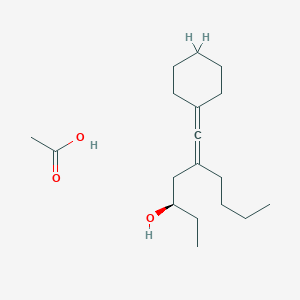 molecular formula C18H32O3 B14205765 Acetic acid--(3R)-5-(cyclohexylidenemethylidene)nonan-3-ol (1/1) CAS No. 821782-81-4