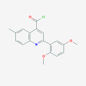 molecular formula C19H16ClNO3 B1420577 2-(2,5-Dimethoxyphenyl)-6-methylquinoline-4-carbonyl chloride CAS No. 1160253-79-1
