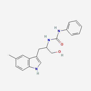 molecular formula C19H21N3O2 B14205788 N-[1-Hydroxy-3-(5-methyl-1H-indol-3-yl)propan-2-yl]-N'-phenylurea CAS No. 827612-61-3