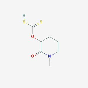molecular formula C7H11NO2S2 B14205799 O-(1-Methyl-2-oxopiperidin-3-yl) hydrogen carbonodithioate CAS No. 778533-58-7