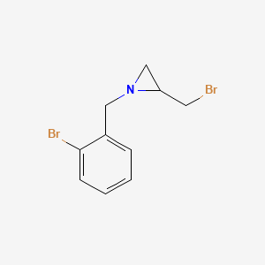 molecular formula C10H11Br2N B14205808 Aziridine, 2-(bromomethyl)-1-[(2-bromophenyl)methyl]- CAS No. 832724-76-2