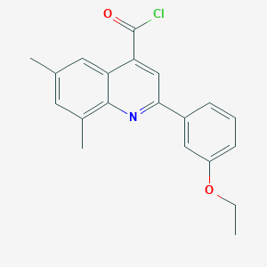 molecular formula C20H18ClNO2 B1420581 2-(3-Ethoxyphenyl)-6,8-dimethylquinoline-4-carbonyl chloride CAS No. 1160262-88-3