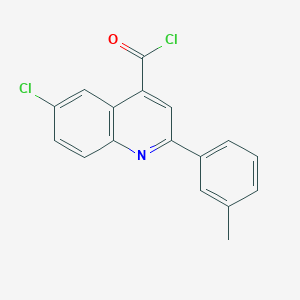 molecular formula C17H11Cl2NO B1420582 6-Chloro-2-(3-methylphenyl)quinoline-4-carbonyl chloride CAS No. 1160263-12-6