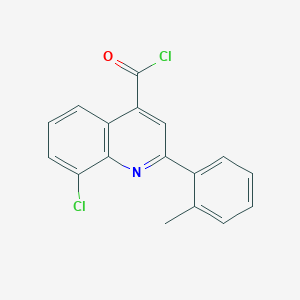 molecular formula C17H11Cl2NO B1420583 8-氯-2-(2-甲基苯基)喹啉-4-甲酰氯 CAS No. 1160263-55-7