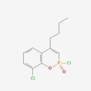 molecular formula C12H13Cl2O2P B14205847 4-Butyl-2,8-dichloro-2H-1,2lambda~5~-benzoxaphosphinin-2-one CAS No. 917892-65-0