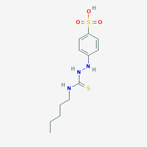 molecular formula C12H19N3O3S2 B14205852 4-[2-(Pentylcarbamothioyl)hydrazinyl]benzene-1-sulfonic acid CAS No. 770698-10-7