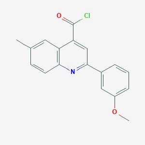 molecular formula C18H14ClNO2 B1420589 2-(3-Methoxyphenyl)-6-methylquinoline-4-carbonyl chloride CAS No. 1160253-75-7