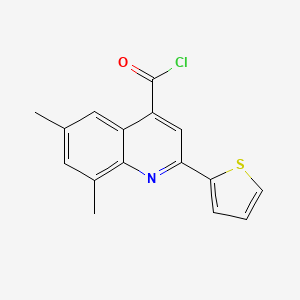 molecular formula C16H12ClNOS B1420592 6,8-Dimethyl-2-(2-thienyl)quinoline-4-carbonyl chloride CAS No. 1160254-79-4