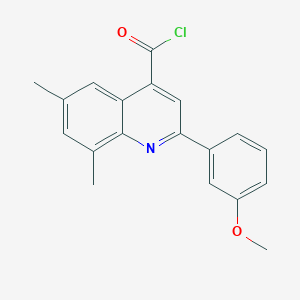 molecular formula C19H16ClNO2 B1420594 2-(3-Methoxyphenyl)-6,8-dimethylquinoline-4-carbonyl chloride CAS No. 1160262-82-7