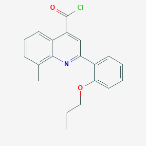 molecular formula C20H18ClNO2 B1420596 8-Methyl-2-(2-propoxyphenyl)quinoline-4-carbonyl chloride CAS No. 1160254-71-6