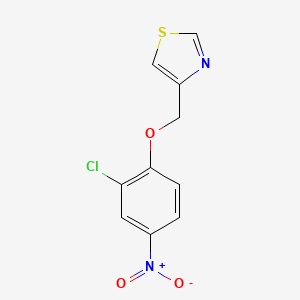 molecular formula C10H7ClN2O3S B14205985 4-[(2-Chloro-4-nitrophenoxy)methyl]-1,3-thiazole CAS No. 833474-41-2