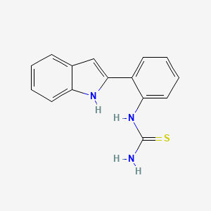 molecular formula C15H13N3S B14205989 N-[2-(1H-Indol-2-yl)phenyl]thiourea CAS No. 917966-83-7
