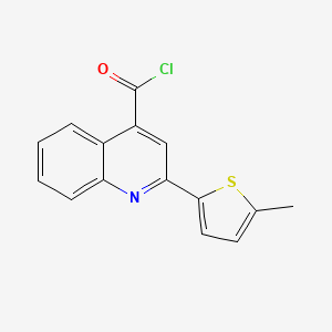 molecular formula C15H10ClNOS B1420600 2-(5-Methyl-2-thienyl)quinoline-4-carbonyl chloride CAS No. 1160264-88-9