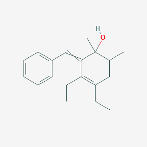 molecular formula C19H26O B14206003 2-Benzylidene-3,4-diethyl-1,6-dimethylcyclohex-3-en-1-ol CAS No. 917774-45-9