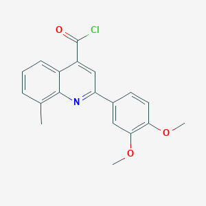 molecular formula C19H16ClNO3 B1420603 2-(3,4-Dimethoxyphenyl)-8-methylquinoline-4-carbonyl chloride CAS No. 1160254-45-4