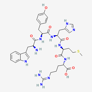 molecular formula C37H49N11O7S B14206082 L-Tryptophyl-L-tyrosyl-L-histidyl-L-methionyl-N~5~-(diaminomethylidene)-L-ornithine CAS No. 827300-99-2